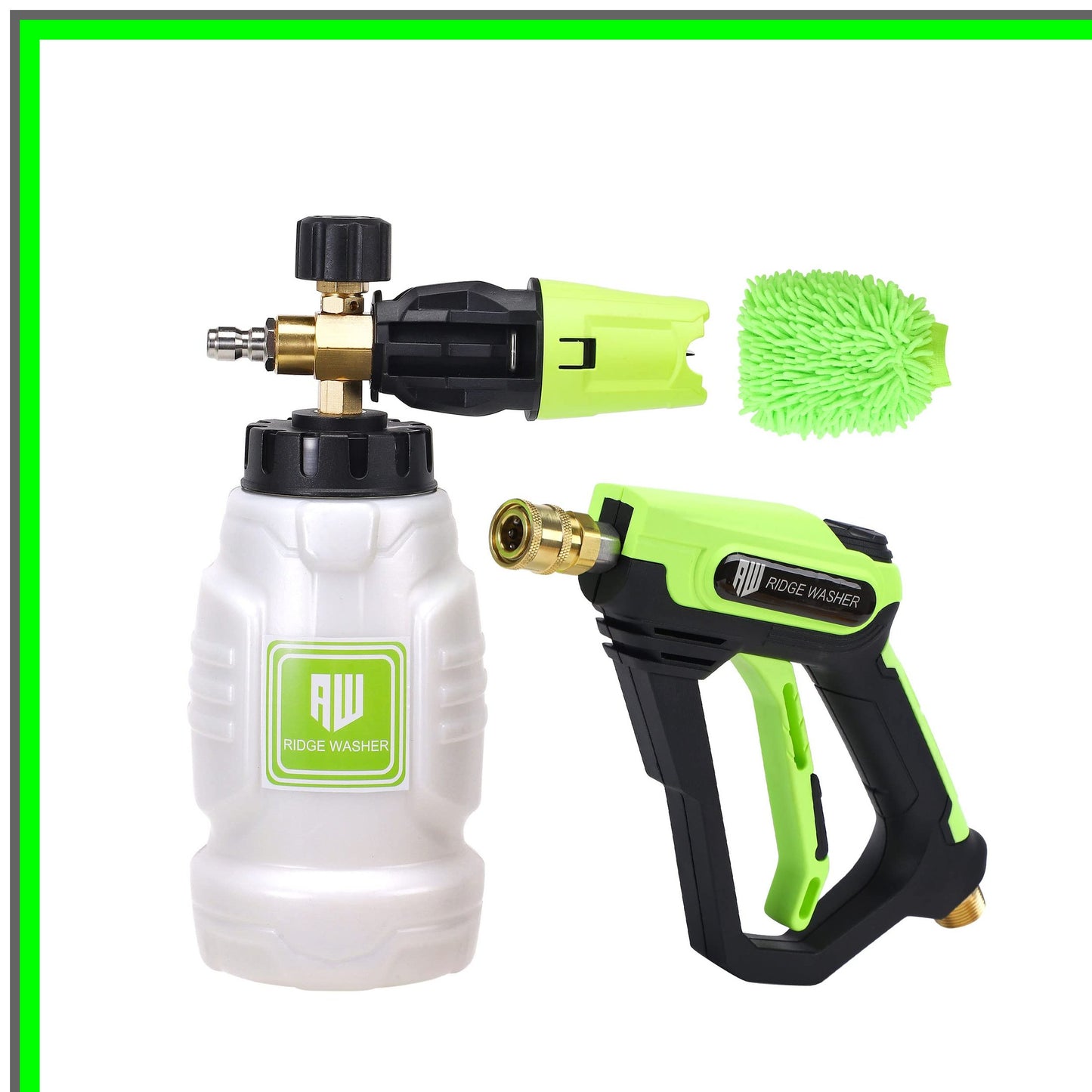 Foam Blaster Pro Kit with Quick Connect Snow Foam Lance and Mitt