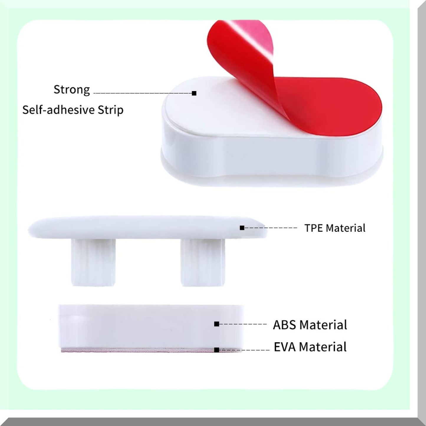 Bidet Seat Bumper Kit 8 pcs White
