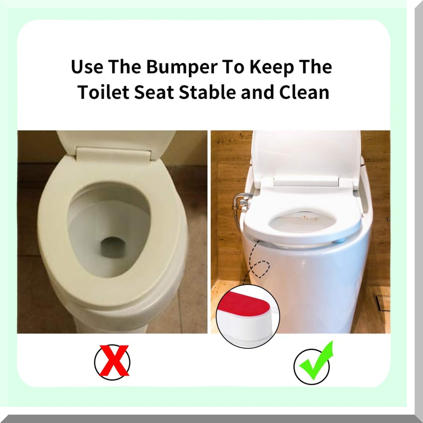 Bidet Seat Bumper Kit 8 pcs White