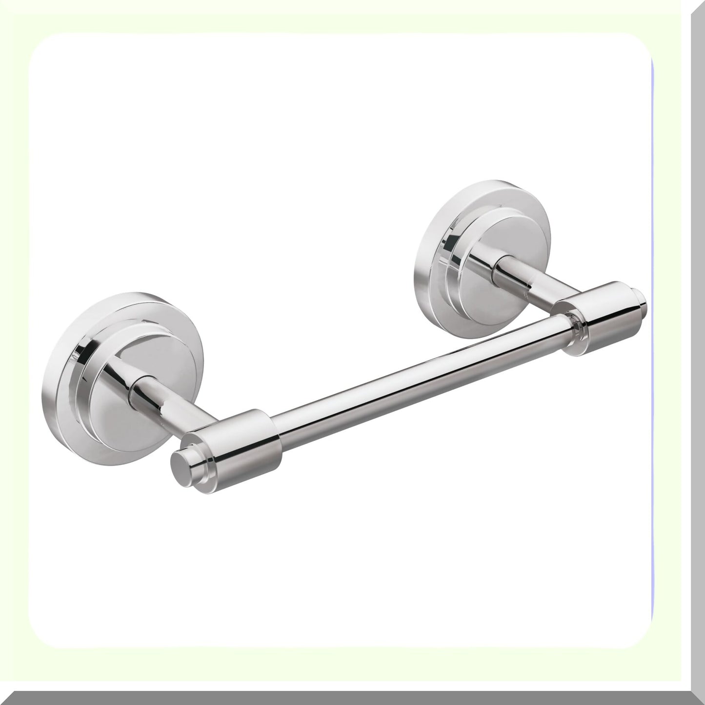 Iso Chrome Double Post Pivoting Toilet Paper Holder