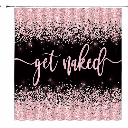Pink Glitter Bling Shower Curtain 70x70 inches