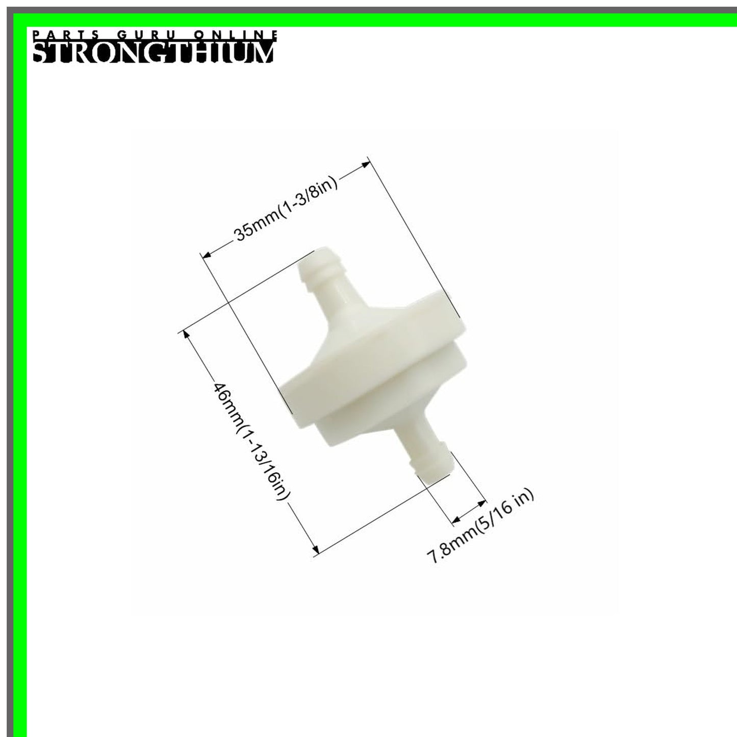Inline Gas Fuel Filter Replacement for Briggs Stratton Toro Mowers x2 with Clamps x4