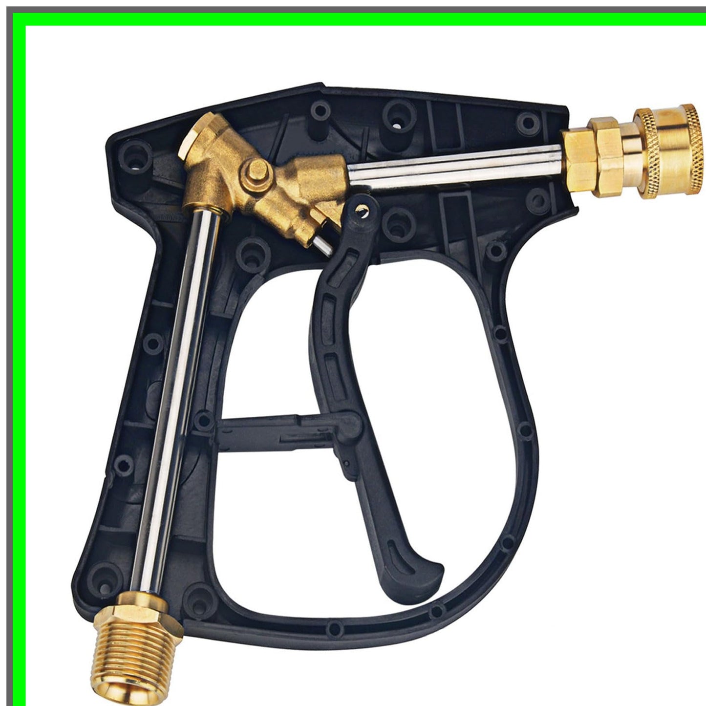 Compact Snubby Pressure Washer Gun with Quick Connector and 5 Tips