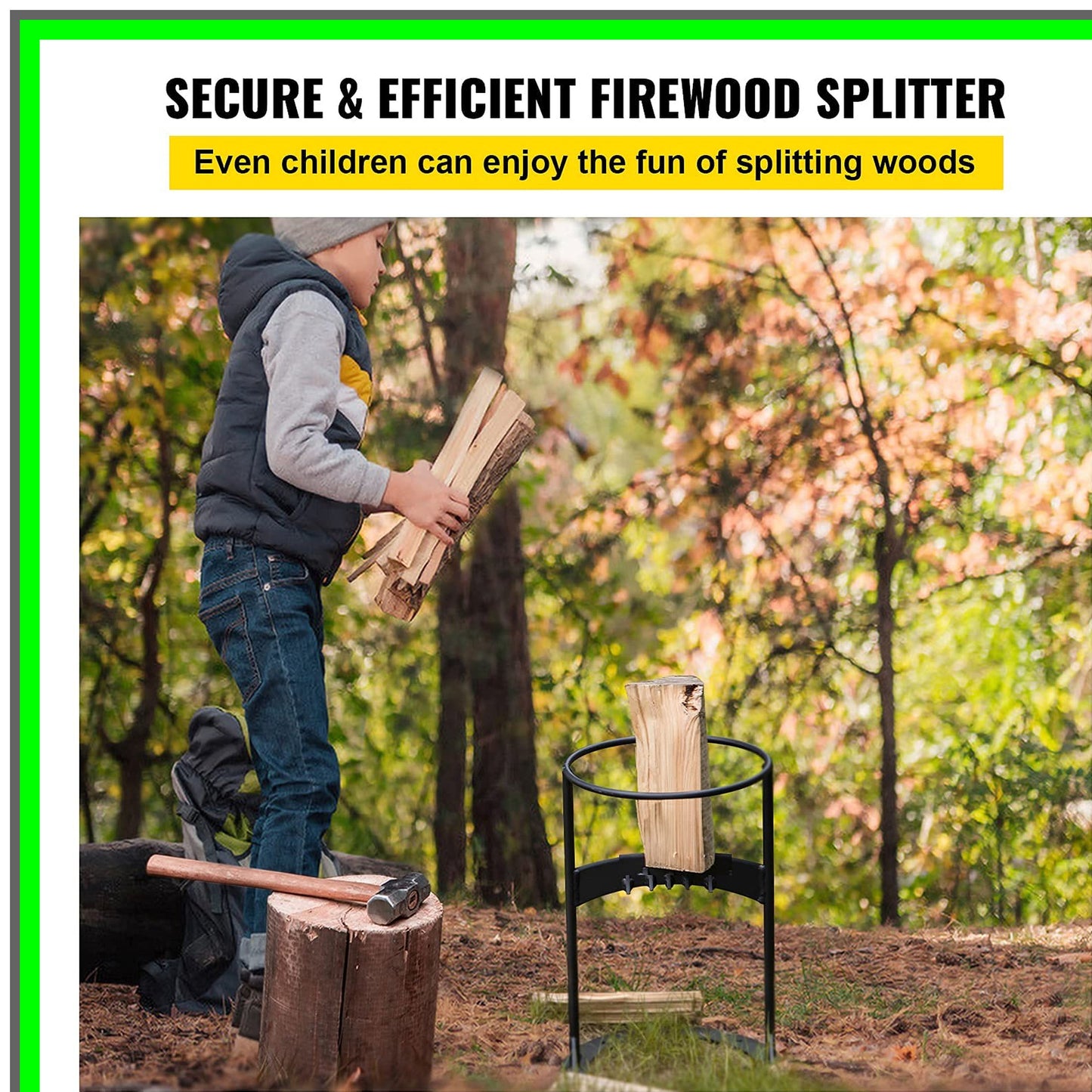 Efficient Q235 Steel Manual Wedge Wood Splitter for Easy Firewood Cutting