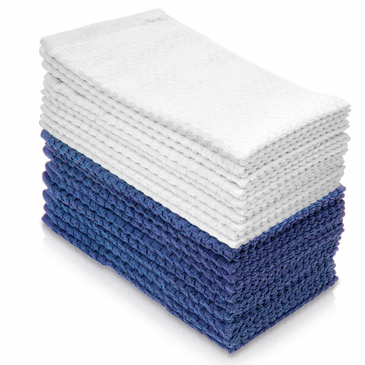 79332 Cotton Hand Towels Blue/White 10 Pack