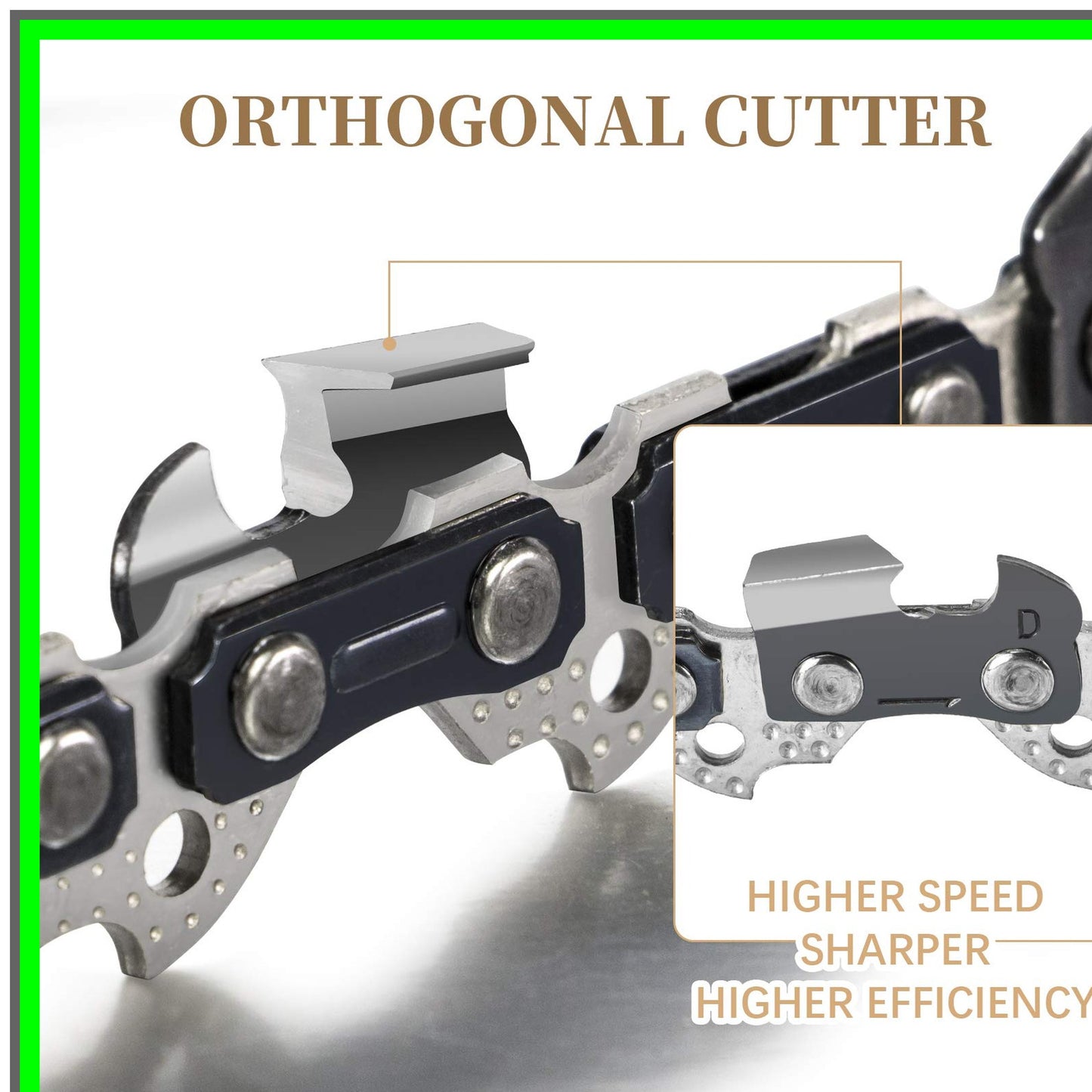 S62 18 Inch Chainsaw Chain for Oregon, Poulan Pro, EGO, and More