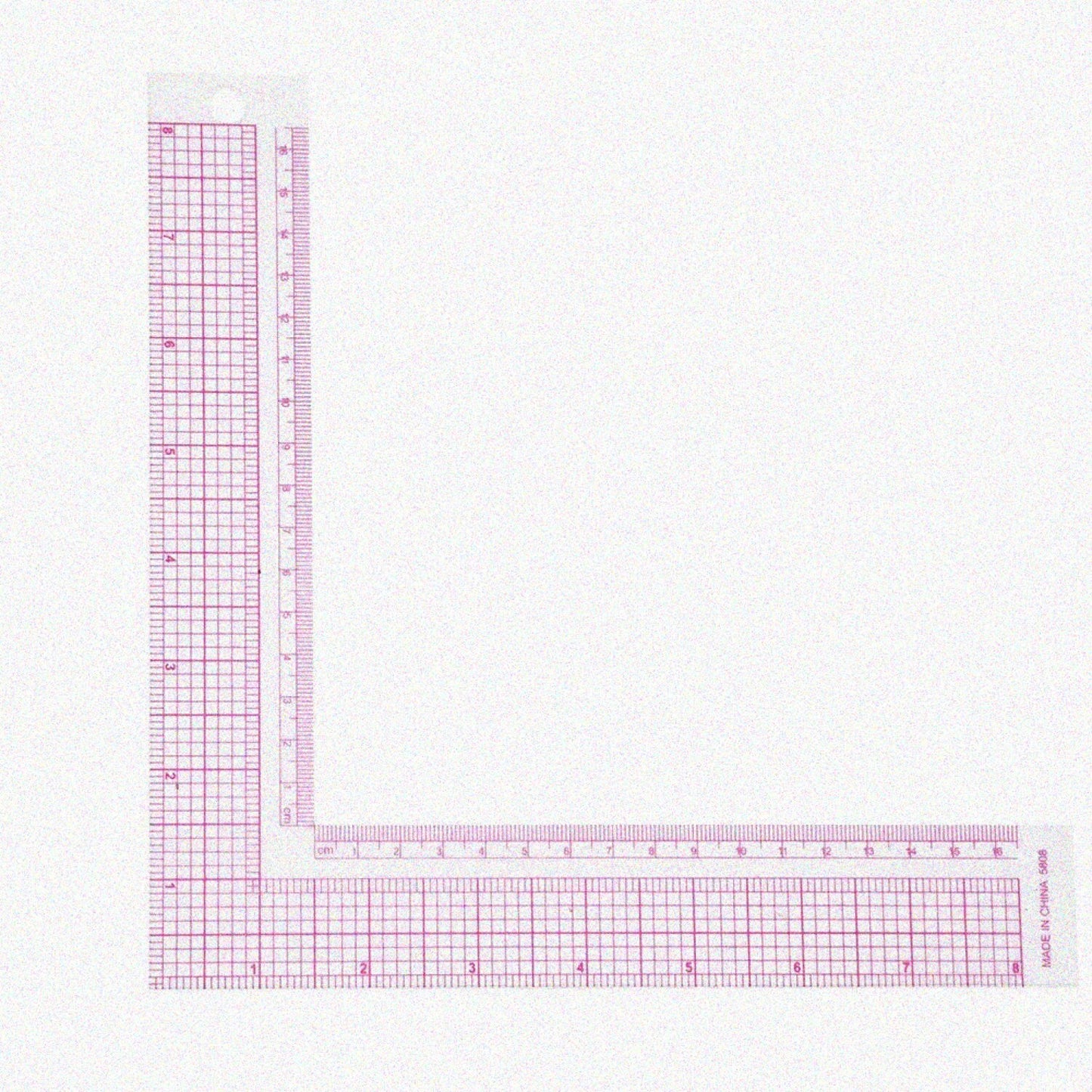 Plastic L-Shape Sewing Ruler 21.5cm x 21.5cm
