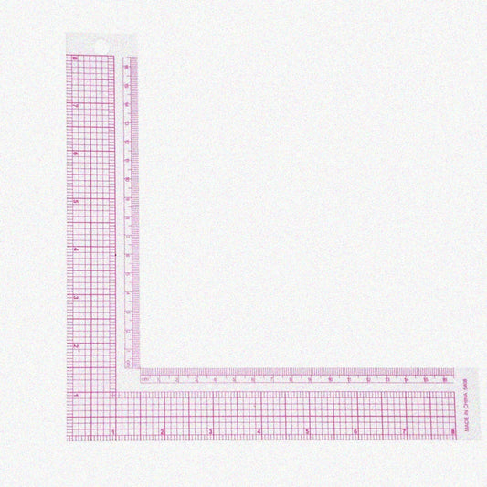 Plastic L-Shape Sewing Ruler 21.5cm x 21.5cm