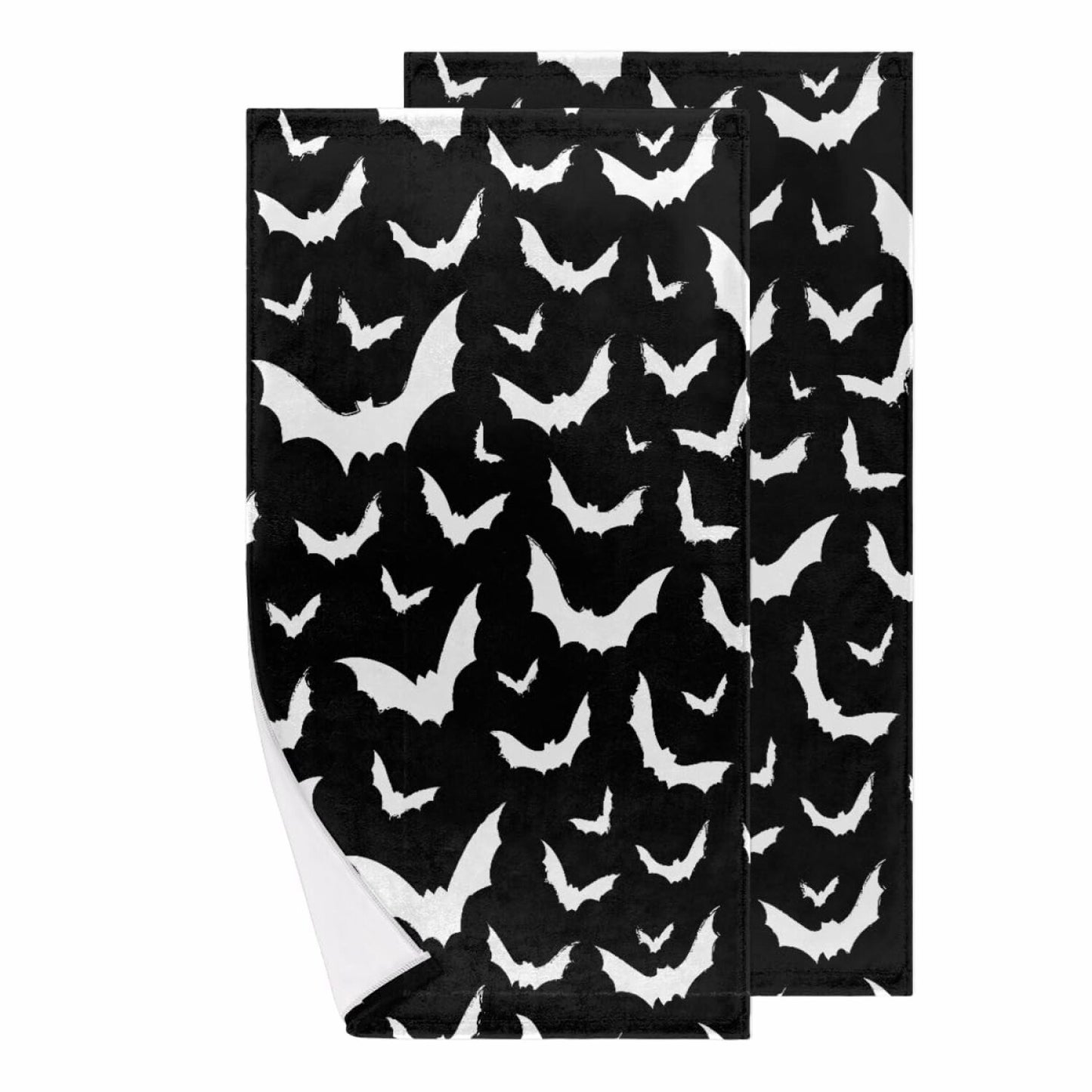 Bat Animal Bath Hand Towels Set of 2 14x28 Inch