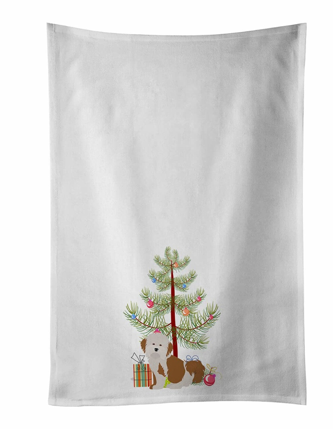 Havanese Tree White Kitchen Towel Set 2