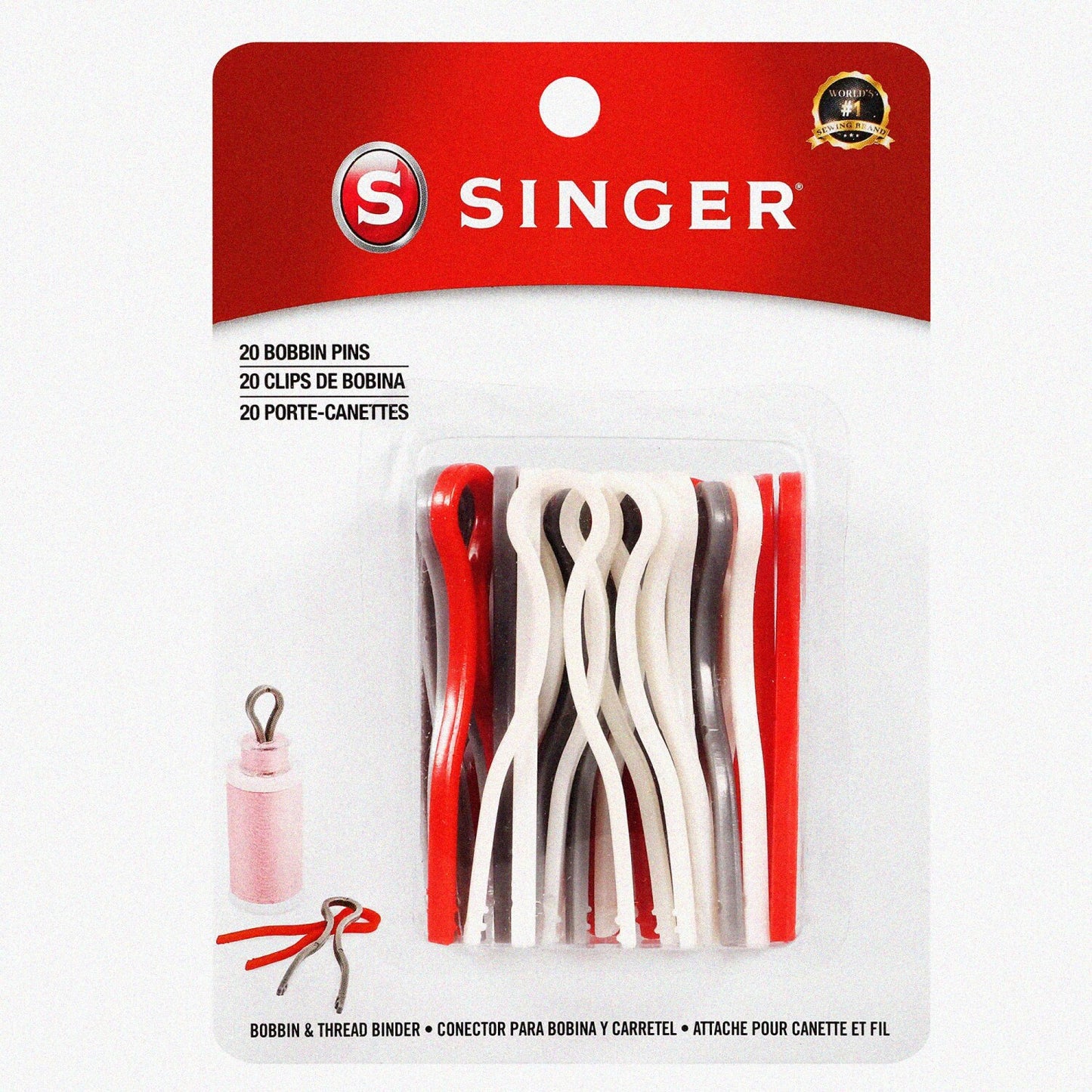 20-Piece Plastic Bobbin Pins Set