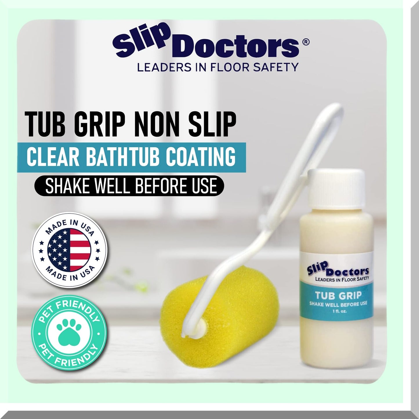 Anti-Slip Bath Shower Floor Coating (2 Bottles)