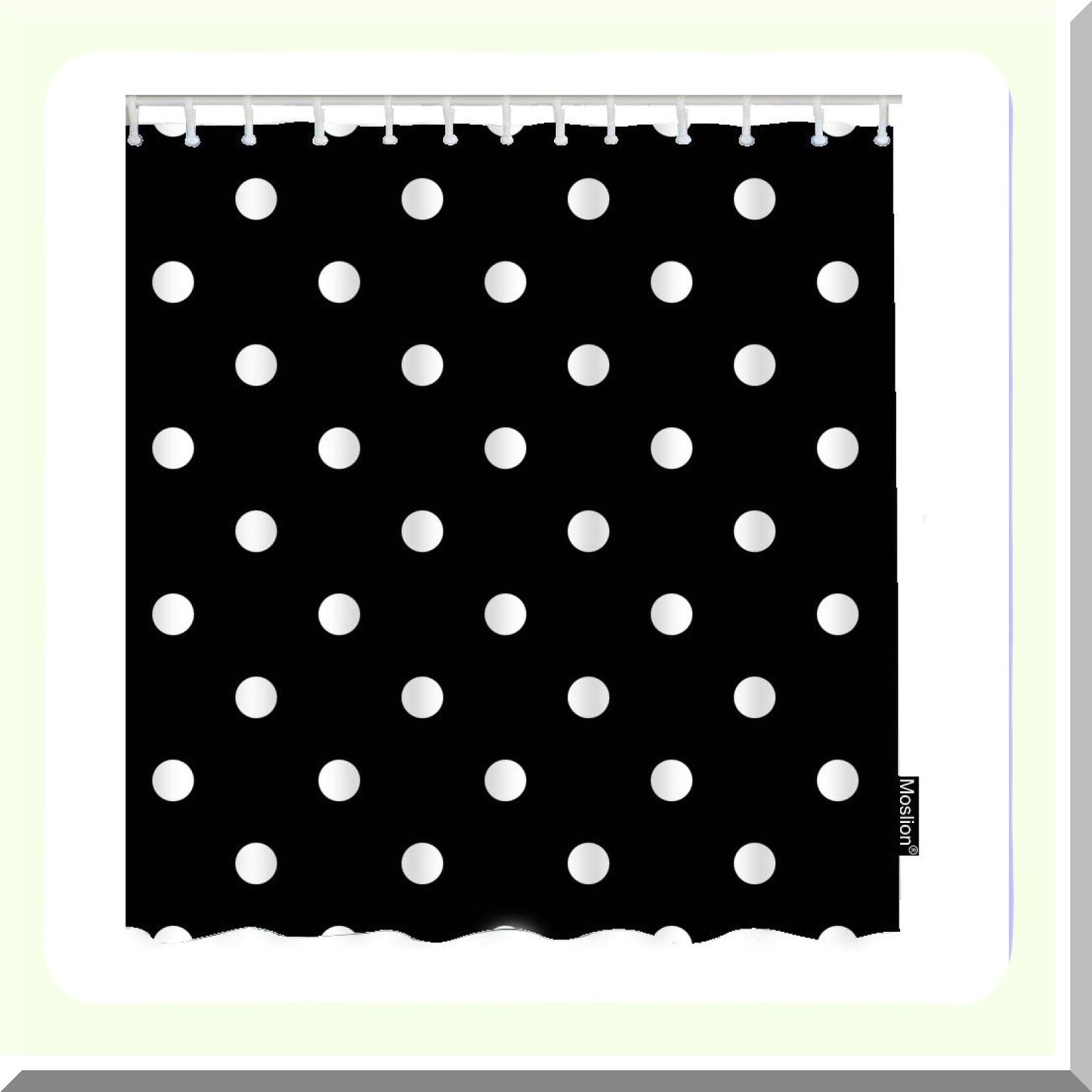 Polka Dot Shower Curtain Set 72x72 Inch