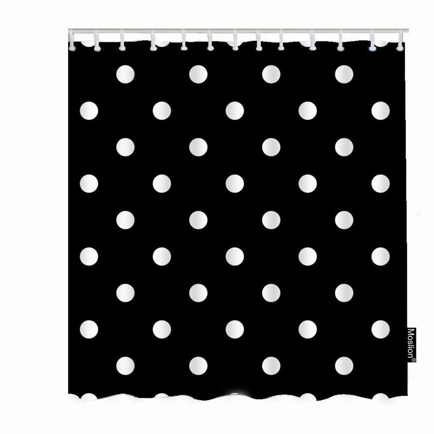 Polka Dot Shower Curtain Set 72x72 Inch