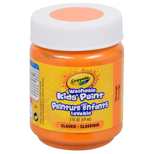 Crayola Orange Washable Kids' Paint, 2-oz. Jars (Pack of 12)