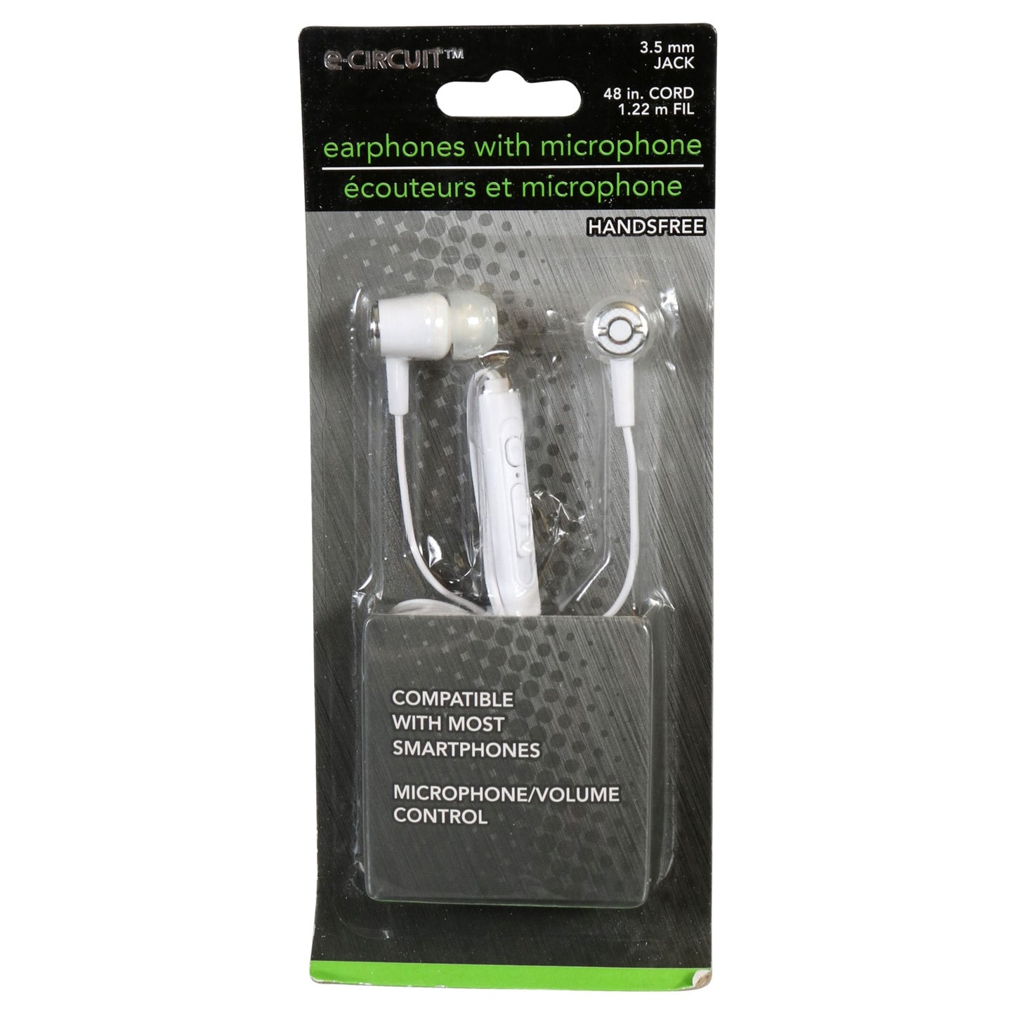 E-Circuit Metallic Swirl Earbuds with Microphones, 48-in. (Pack of 24)