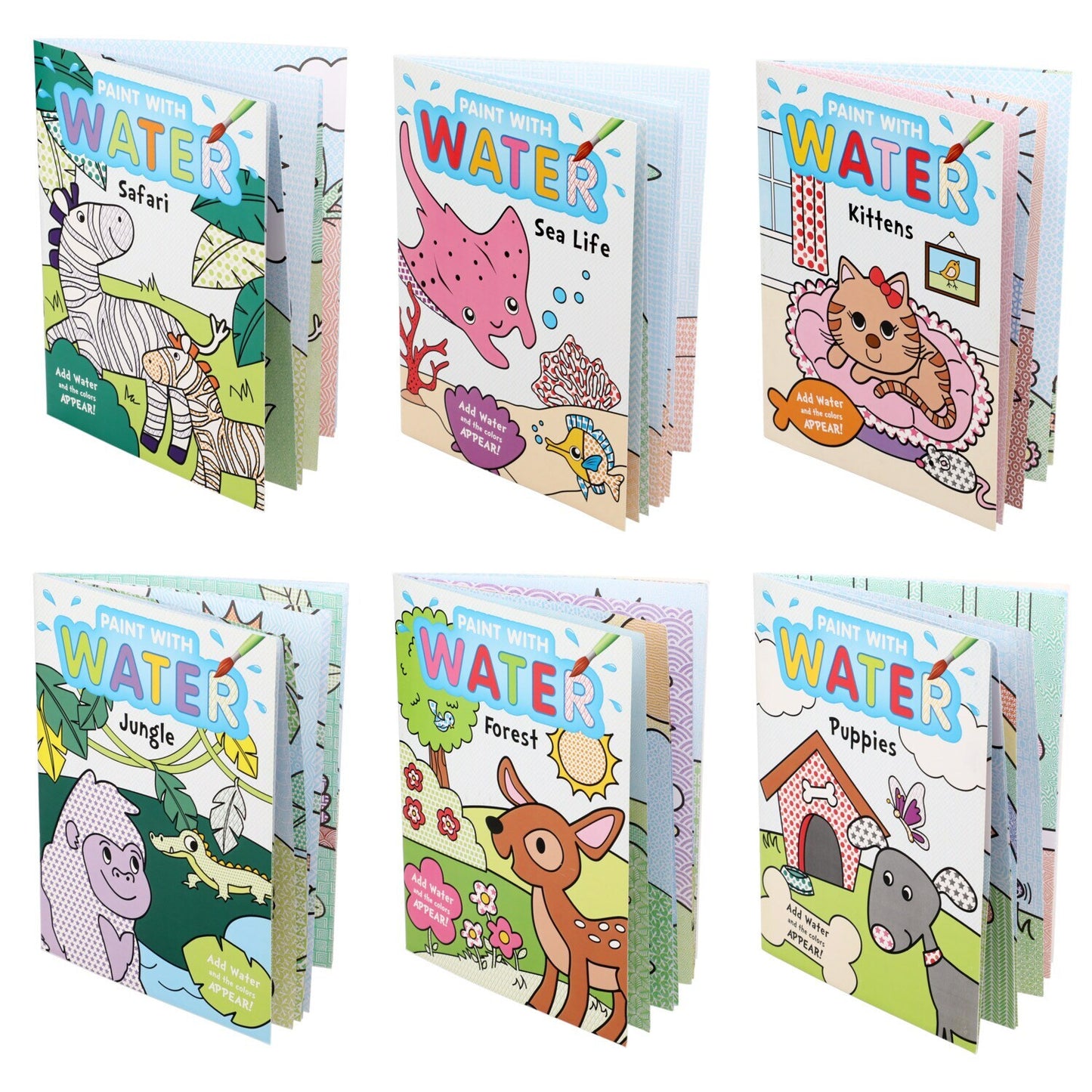 Paint with Water Activity Books, 24 Pages (Pack of 24)