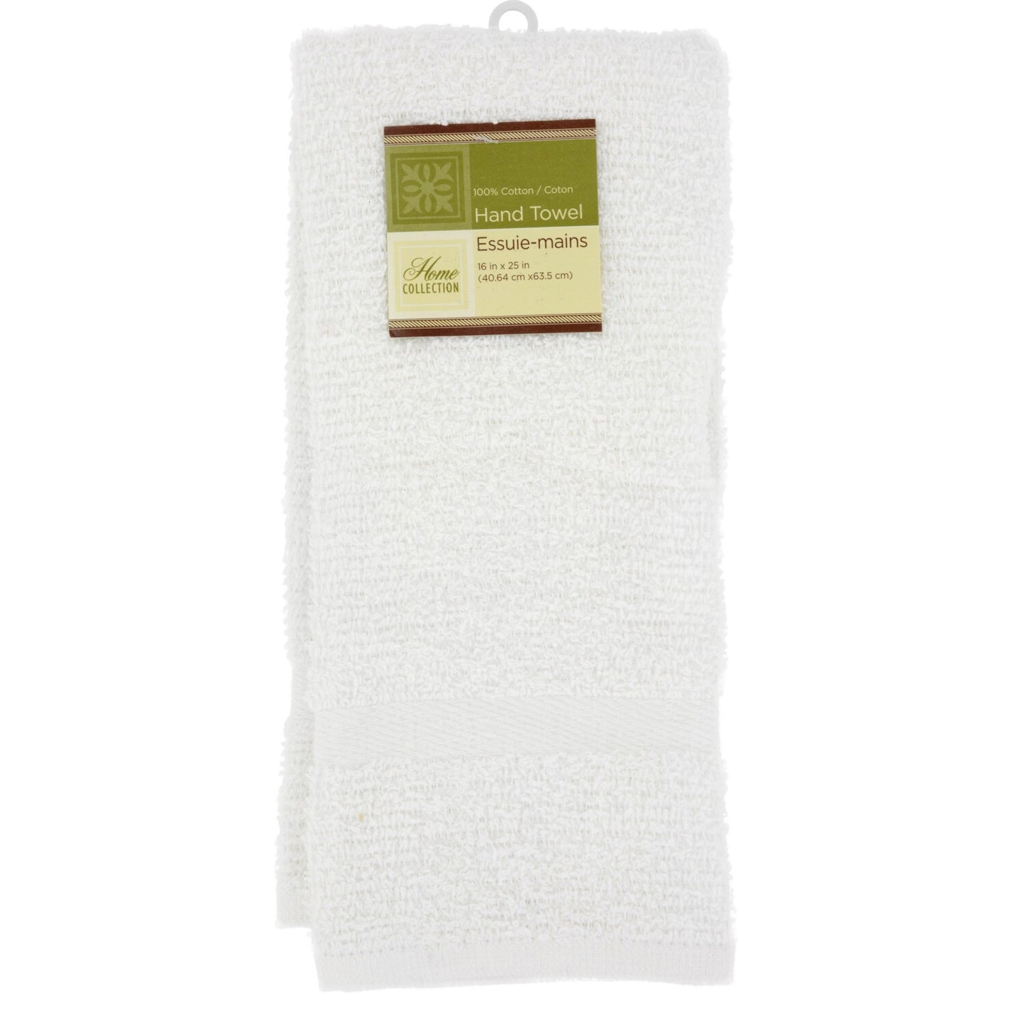 Home Collection White Cotton Hand Towels, 16x25 in. (Pack of 24)