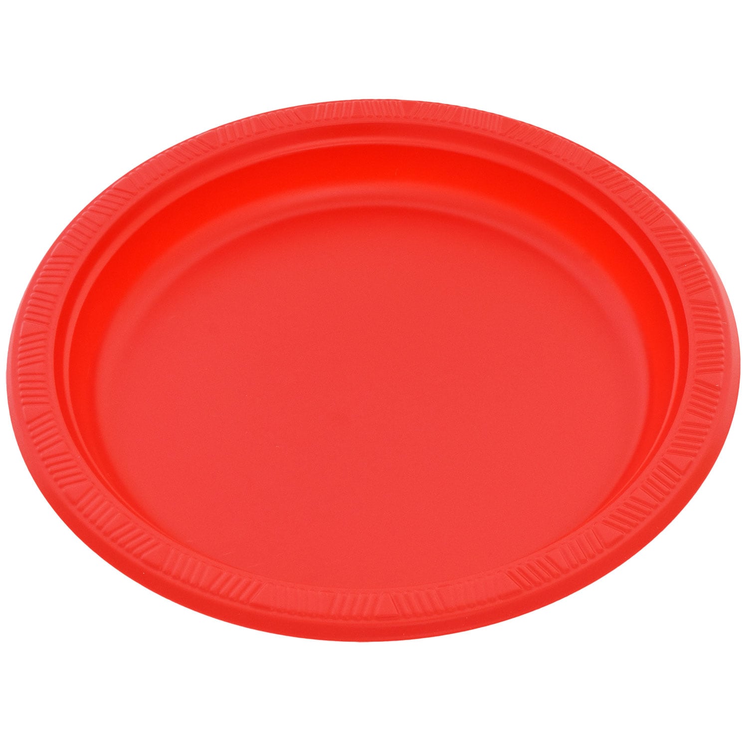 Red Plastic 9-in. Dinner Plates, 8-ct. Packs (Pack of 24)
