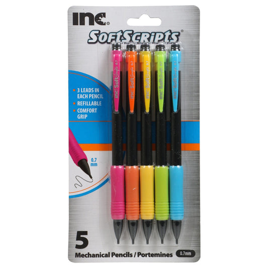 Inc. SoftScripts Neon Mechanical Pencils, 5-ct. Packs (Pack of 36)