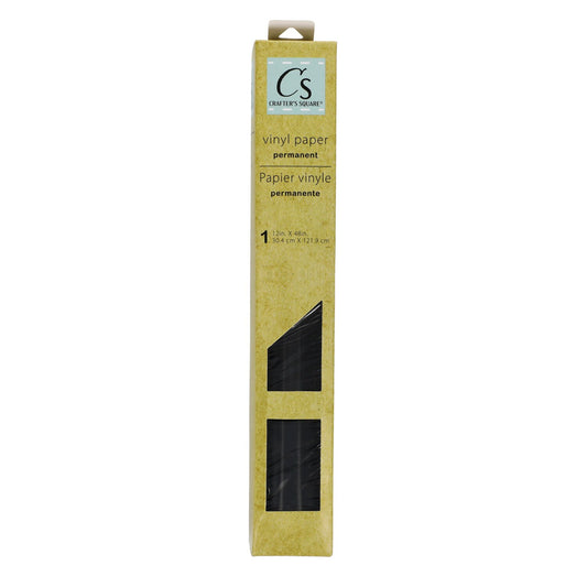 Crafter's Square Black Permanent Vinyl Paper, 12x48 in. (Pack of 4)