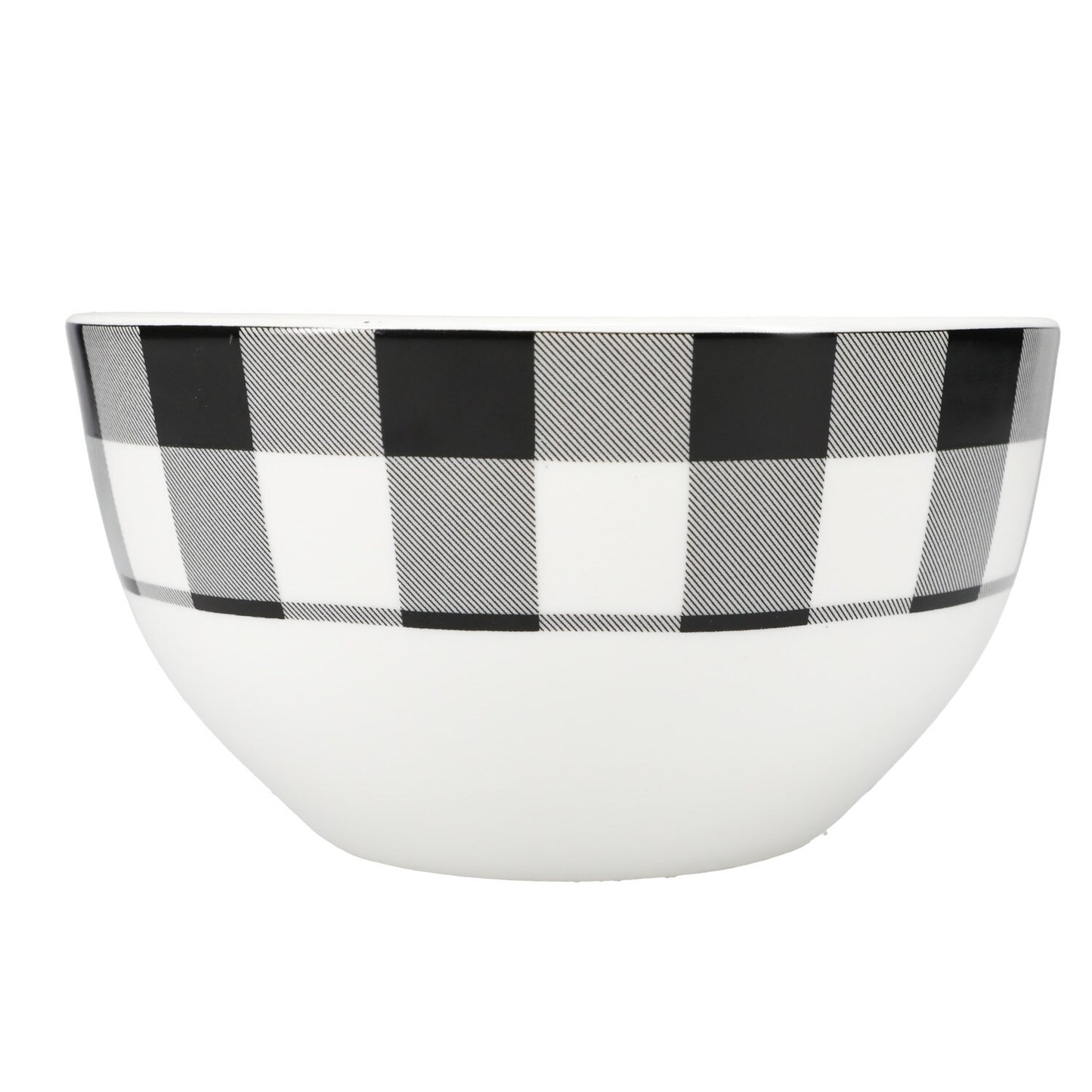 Black and White Buffalo Plaid Bowl, 5.5-in. (Pack of 12)