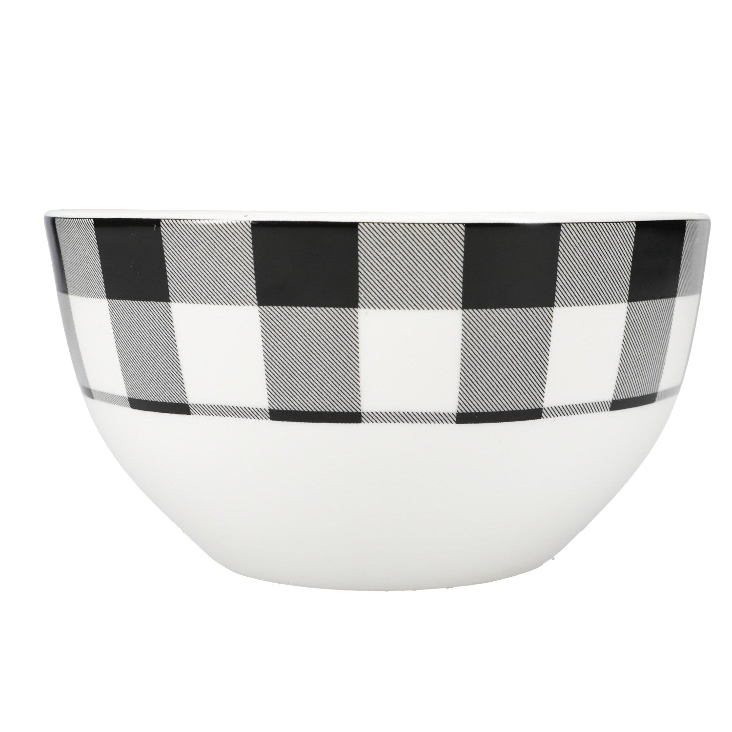 Black and White Buffalo Plaid Bowl, 5.5-in. (Pack of 12)