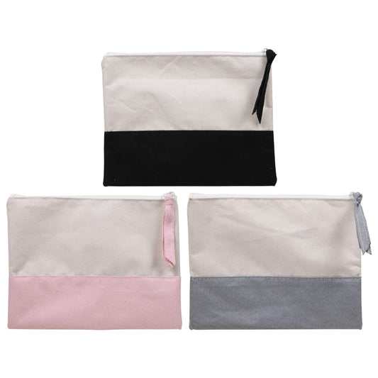 Faux Suede Cosmetic Bags with Zippers, 6.125x7.75 in. (Pack of 36)