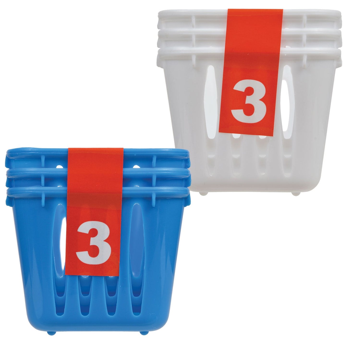 Long Slotted Multi-Purpose Plastic Baskets, 3-ct. Packs (Pack of 24)