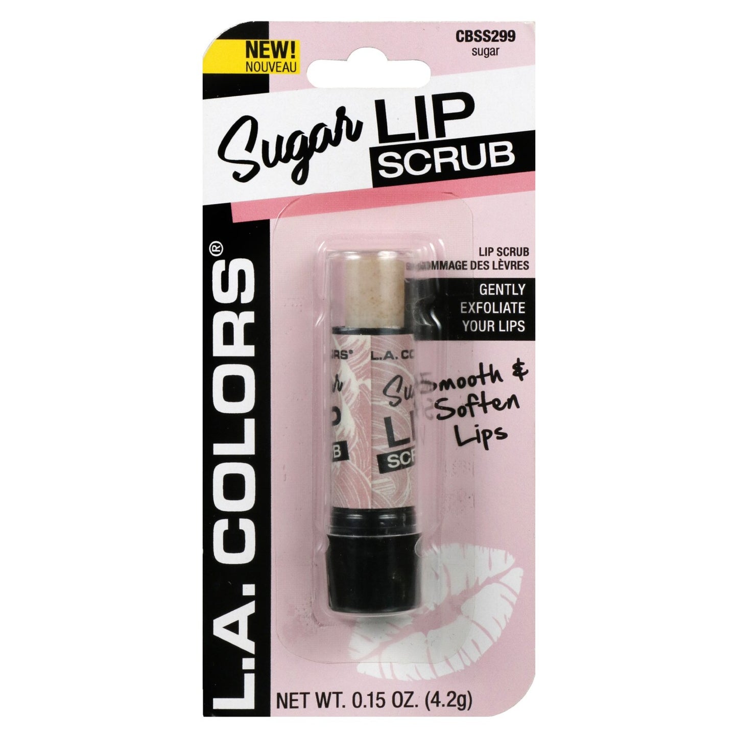 L.A. Colors Sugar Lip Scrub, 0.15 oz. (Pack of 30)