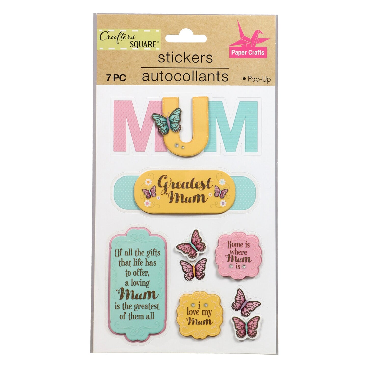 Crafter's Square Handmade Family Stickers (Pack of 36)