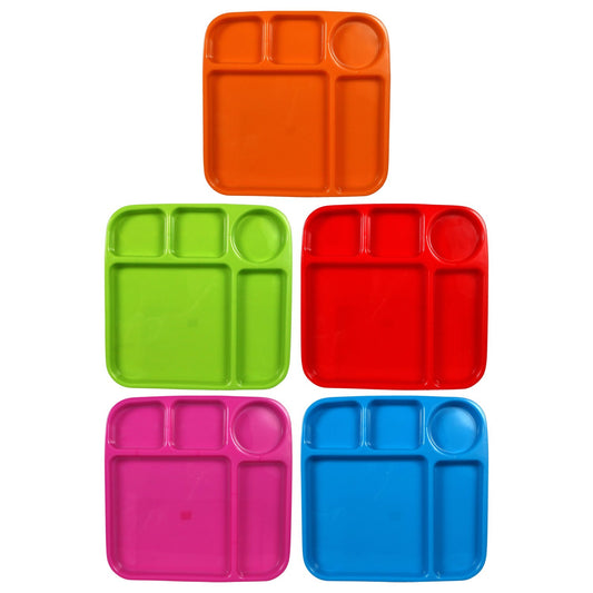 Cooking Concepts 5-Section Lunch Trays, 10x10 in. (Pack of 24)