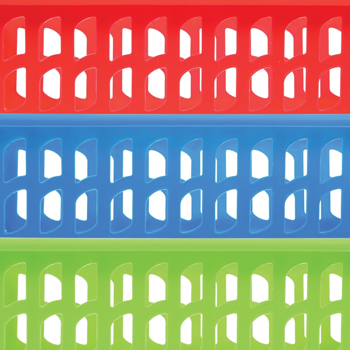 Rectangular Slotted Plastic Baskets (Pack of 36)