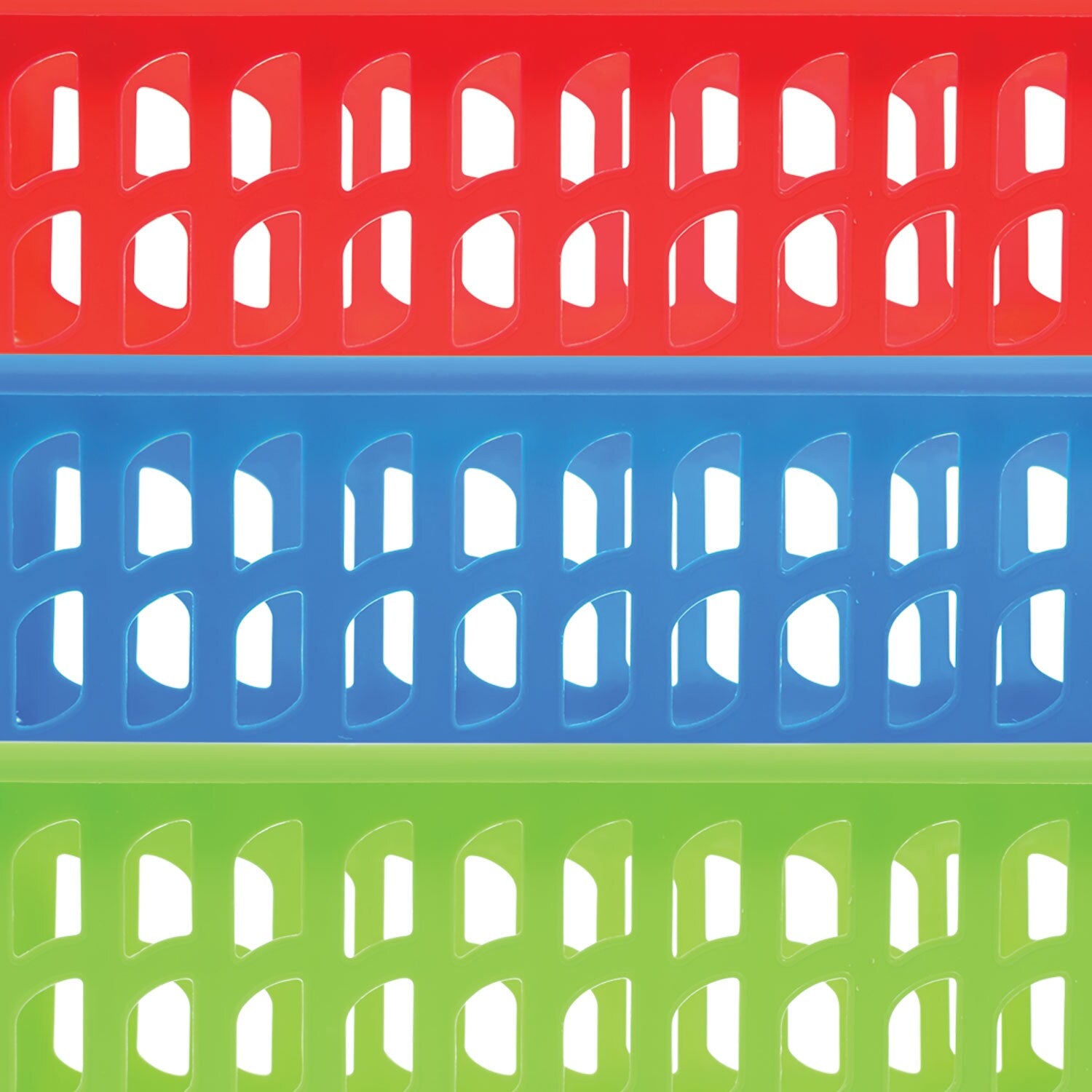 Rectangular Slotted Plastic Baskets (Pack of 36)