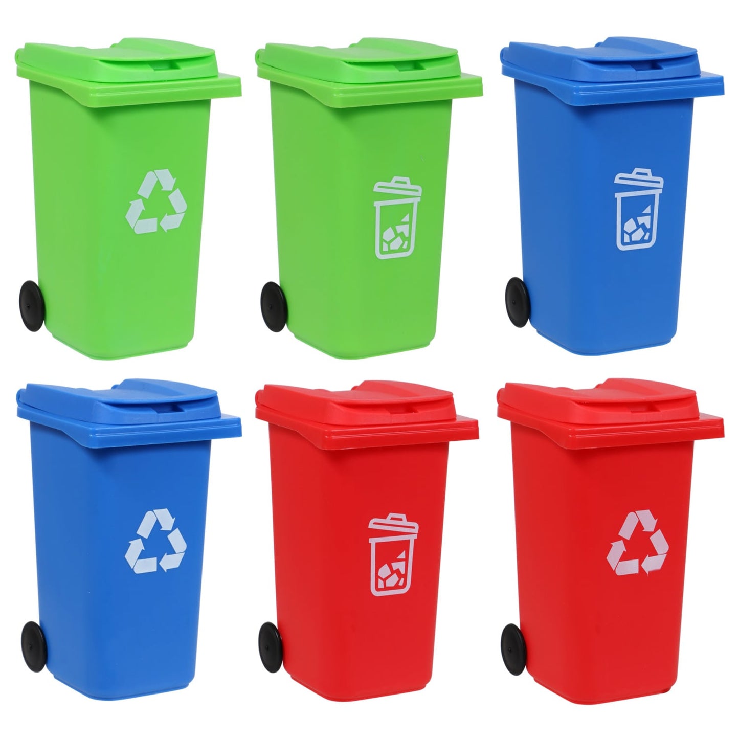 Wheeled Bin Pencil Holders, 3.125x3.75x5.5 in. (Pack of 21)