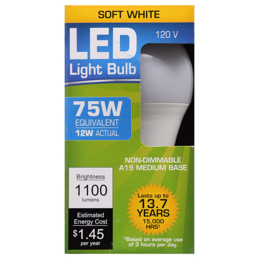 Soft White 75-Watt Equivalent Medium Base LED Lightbulbs (Pack of 40)