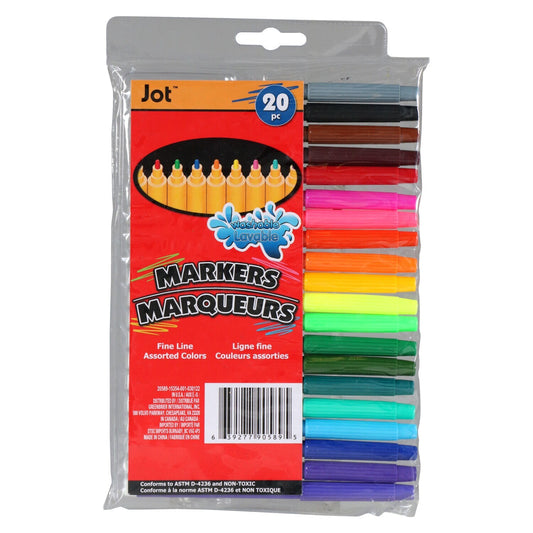 Jot Washable Fineline Markers, 20-ct. Packs (Pack of 4)