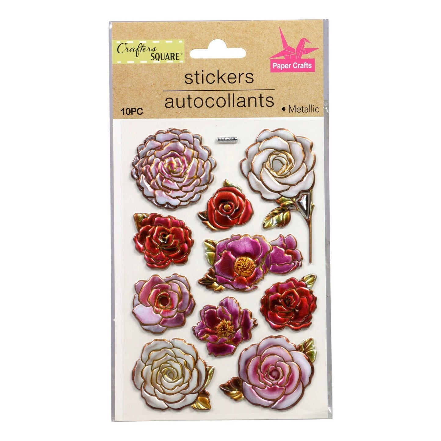 Crafter's Square Puffy Floral Stickers (Pack of 36)