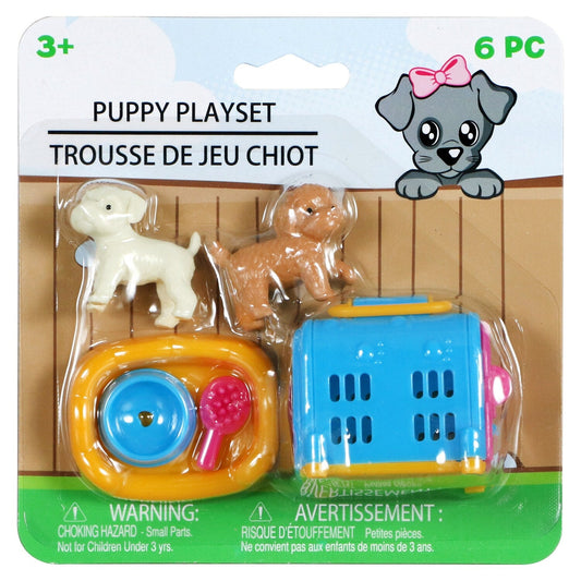 Plastic Toy Pets for Kids, 6-pc. Sets (Pack of 24)