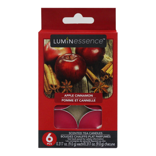 Luminessence Apple-Cinnamon Scented Tealight Candles, 6-ct. Packs (Pack of 12)