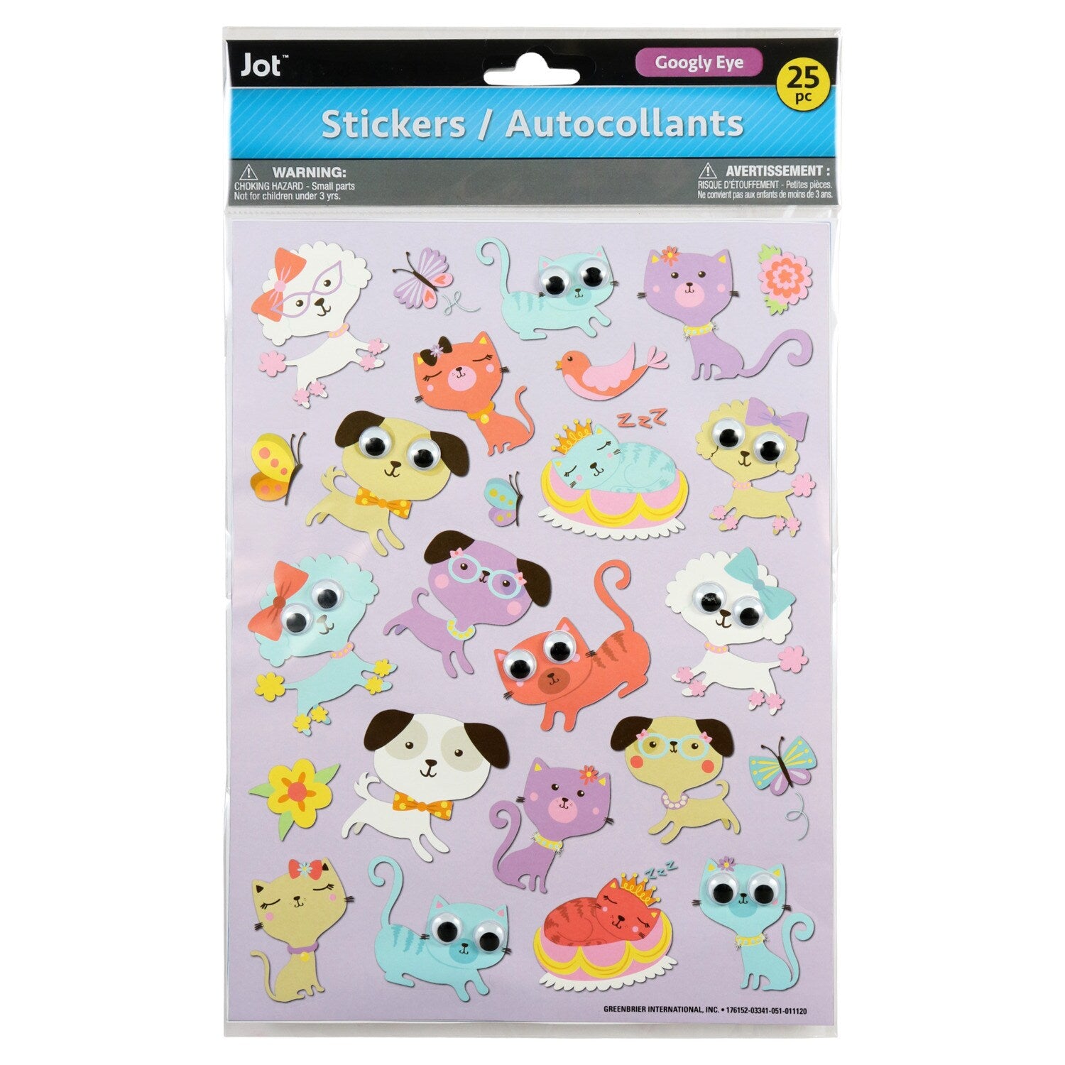 Jot Assorted Googly-Eye Stickers, 25-ct. Packs (Pack of 36)