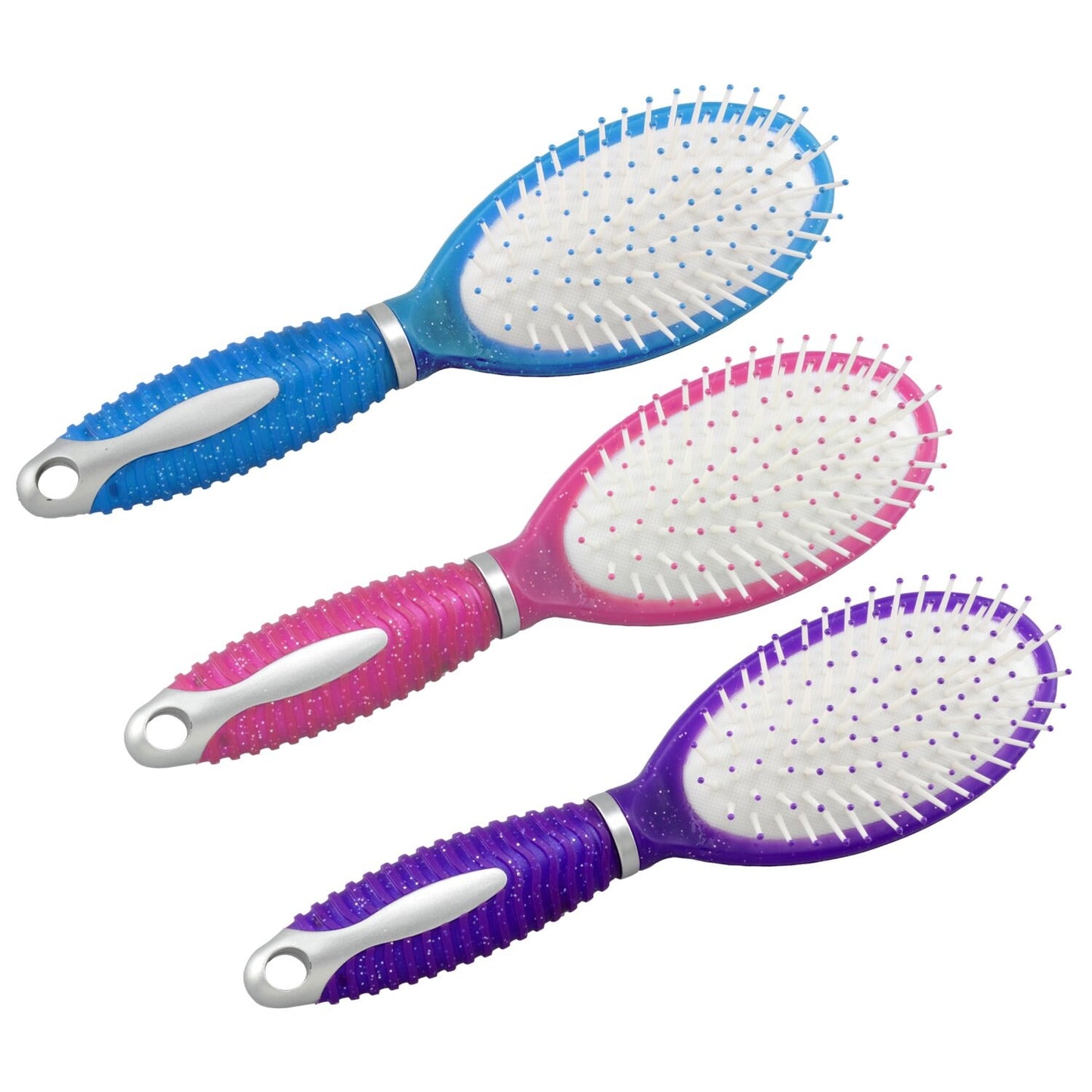 Assorted Glitter Hair Brushes (Pack of 12)