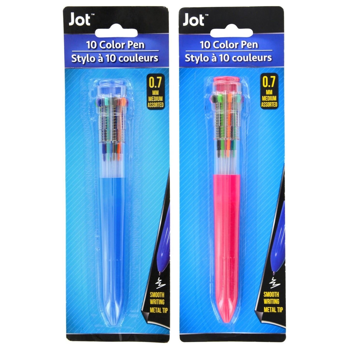 Jot 10-in-1 Plastic Multi-Color Ink Pens (Pack of 24)