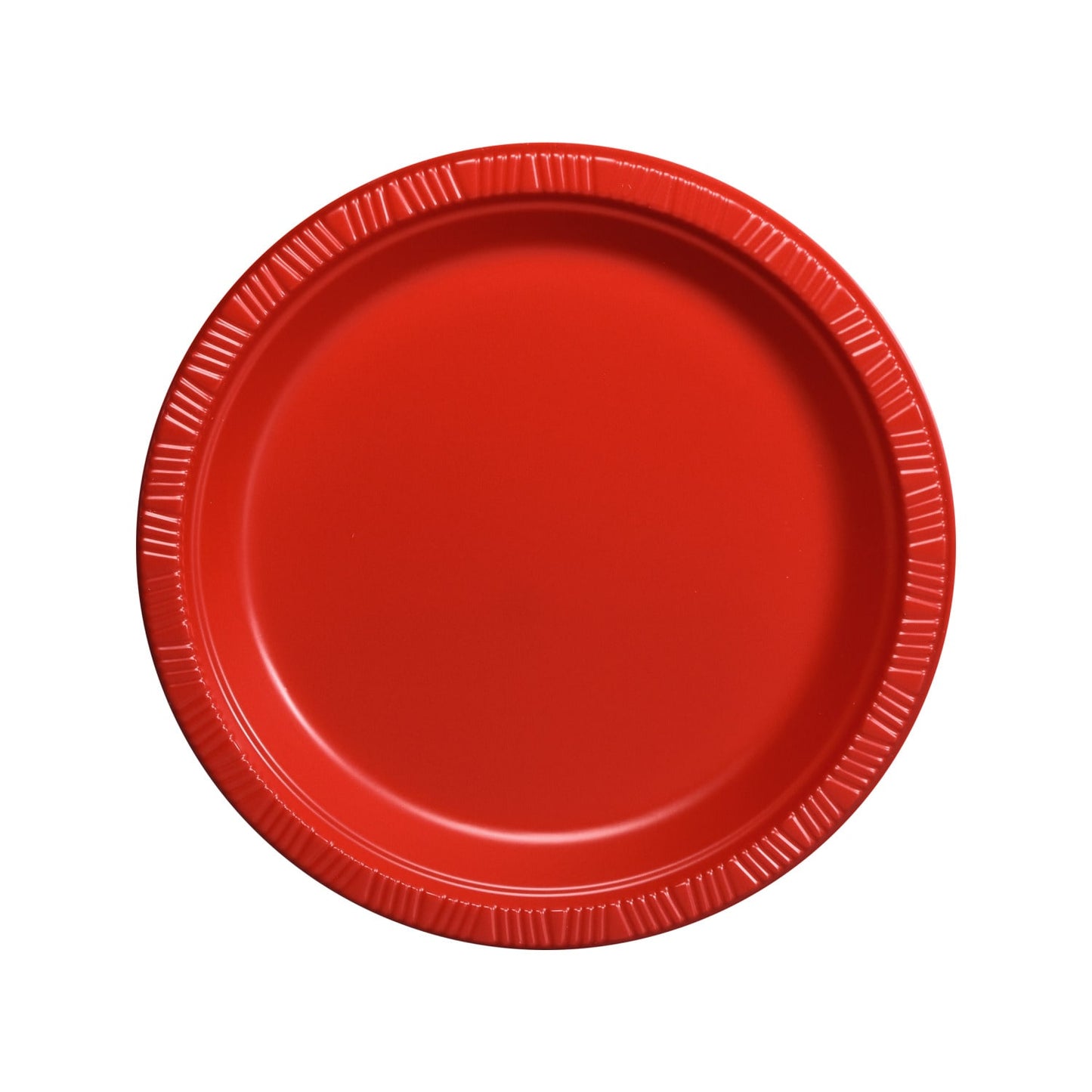 Red Plastic 7-in. Dessert Plates, 12-ct. Packs (Pack of 24)