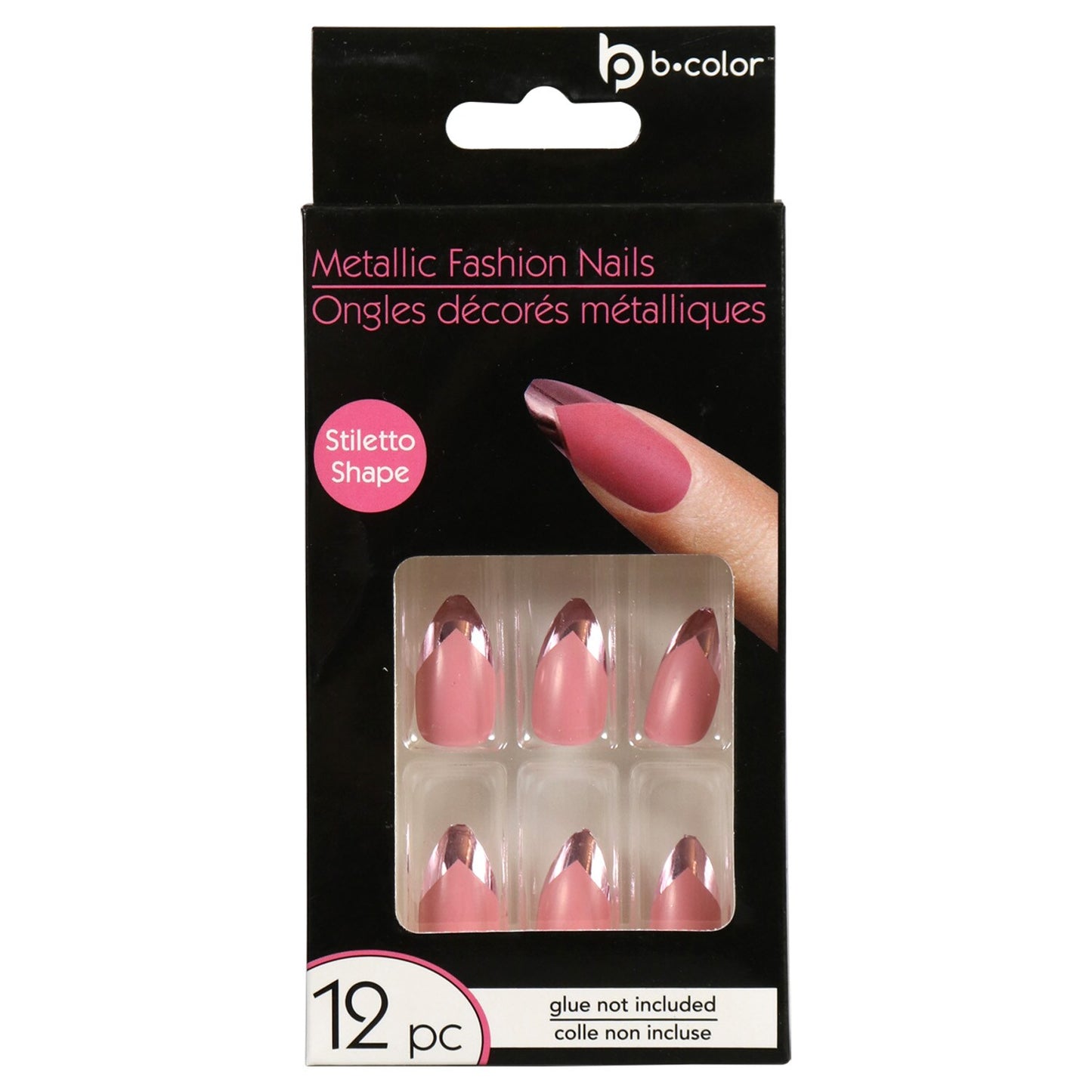 Sassy & Chic Metallic Stiletto Fashion Nails, 12-pc. Packs (Pack of 36)