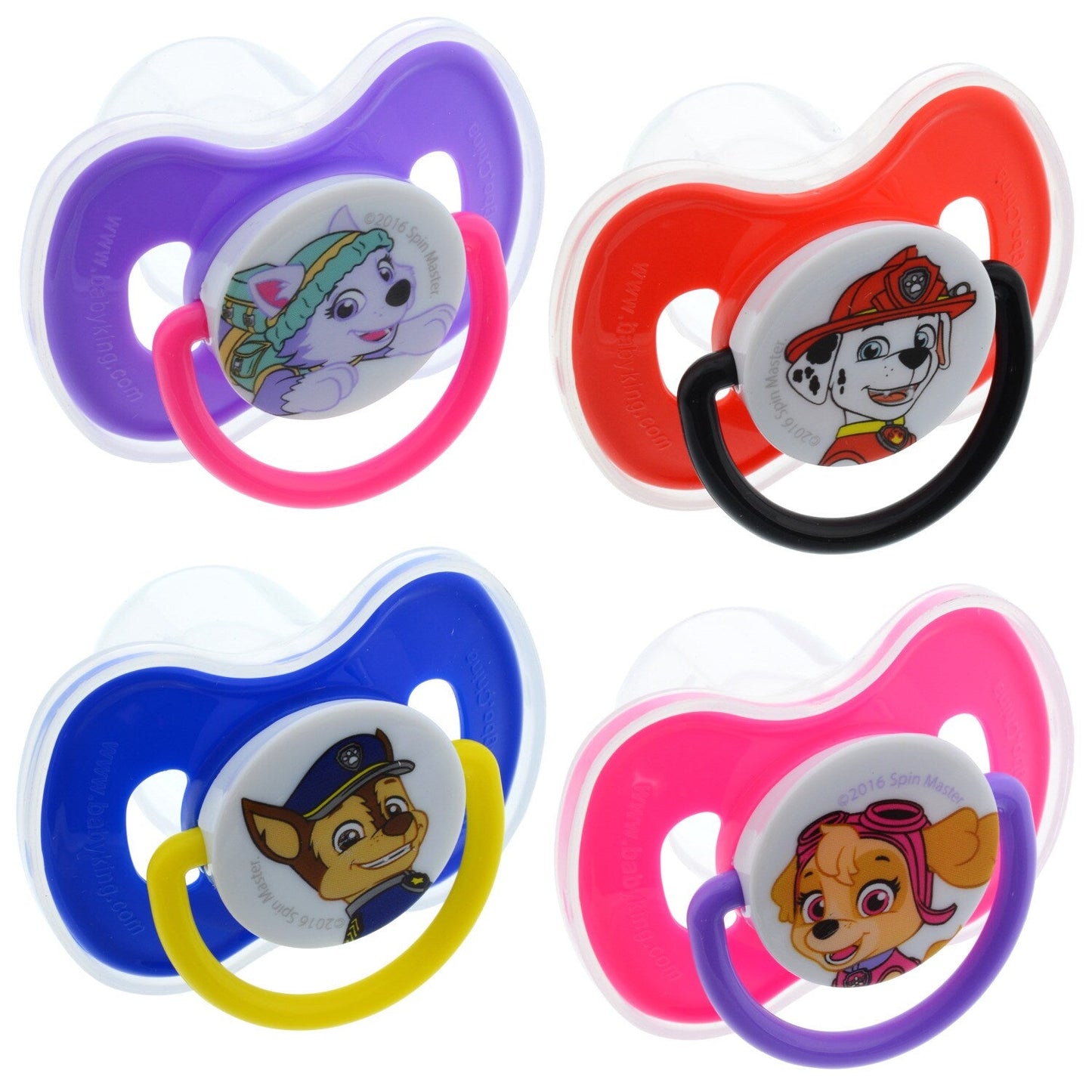 Nickelodeon Paw Patrol Plastic Pacifiers with Covers (Pack of 12)