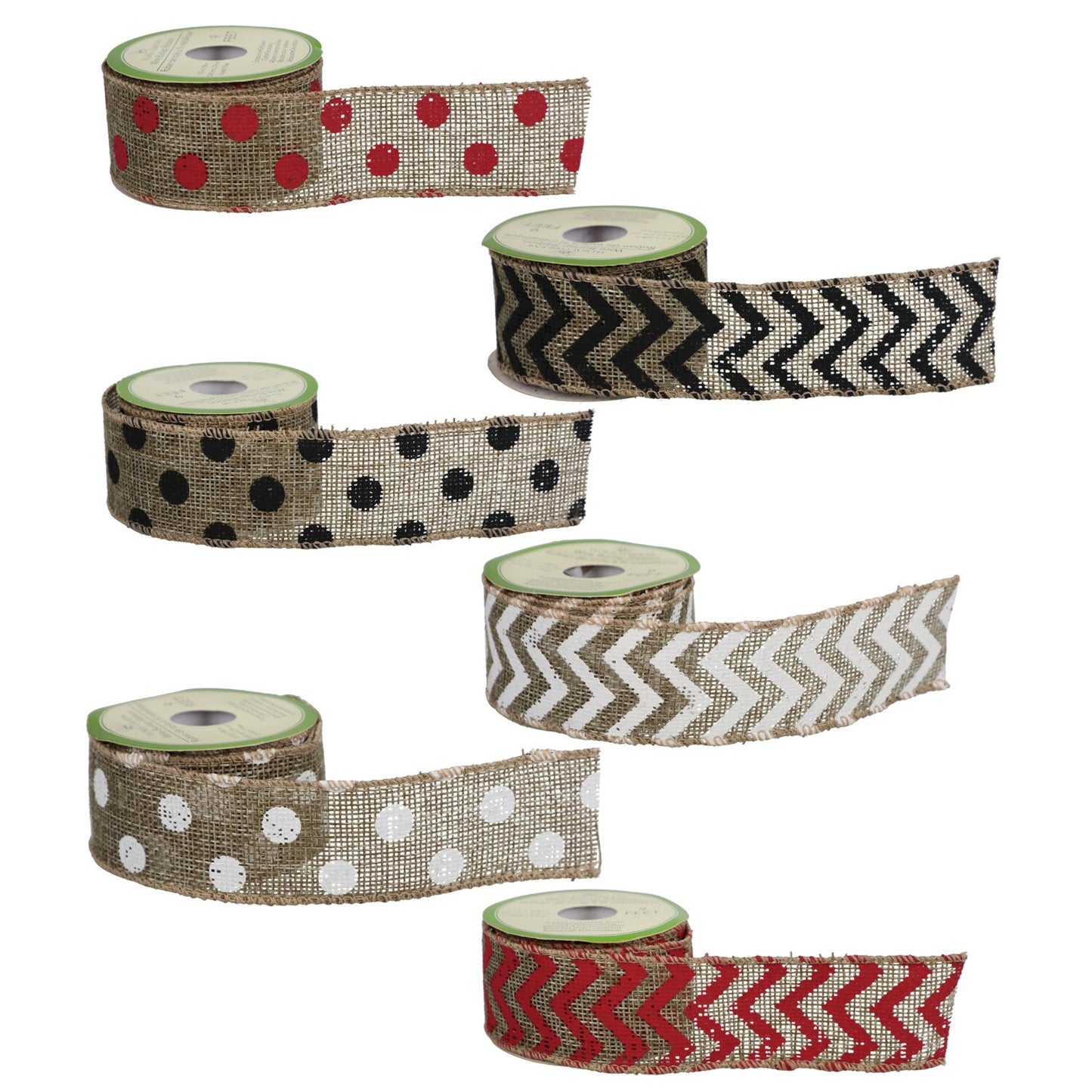 Floral Garden Rustic Pattern Wired Burlap Ribbon, 3 yd. Rolls (Pack of 15)