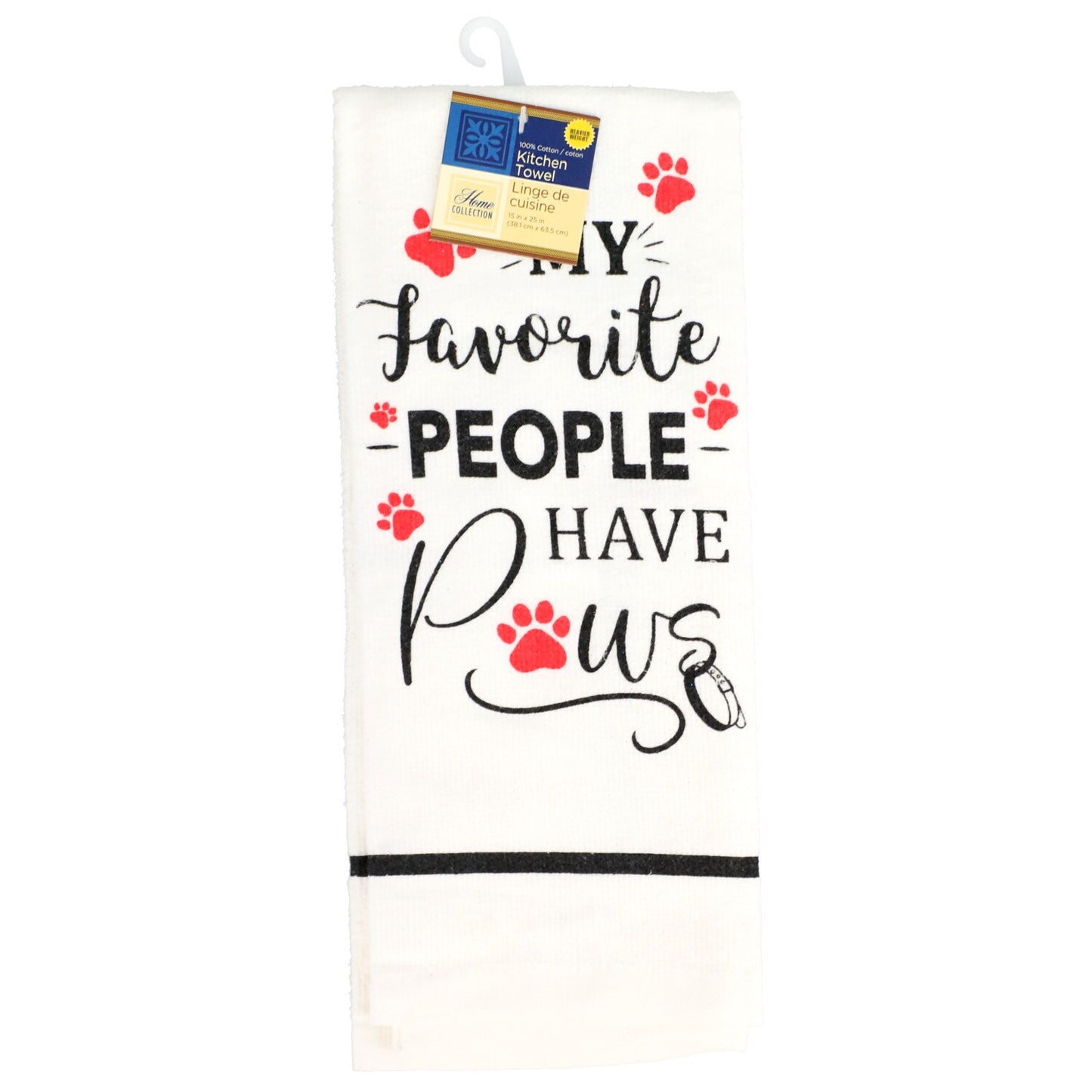 Home Collection(TM) Kitchen Towels with Pet Sentiments, 25x15 in. (Pack of 24)