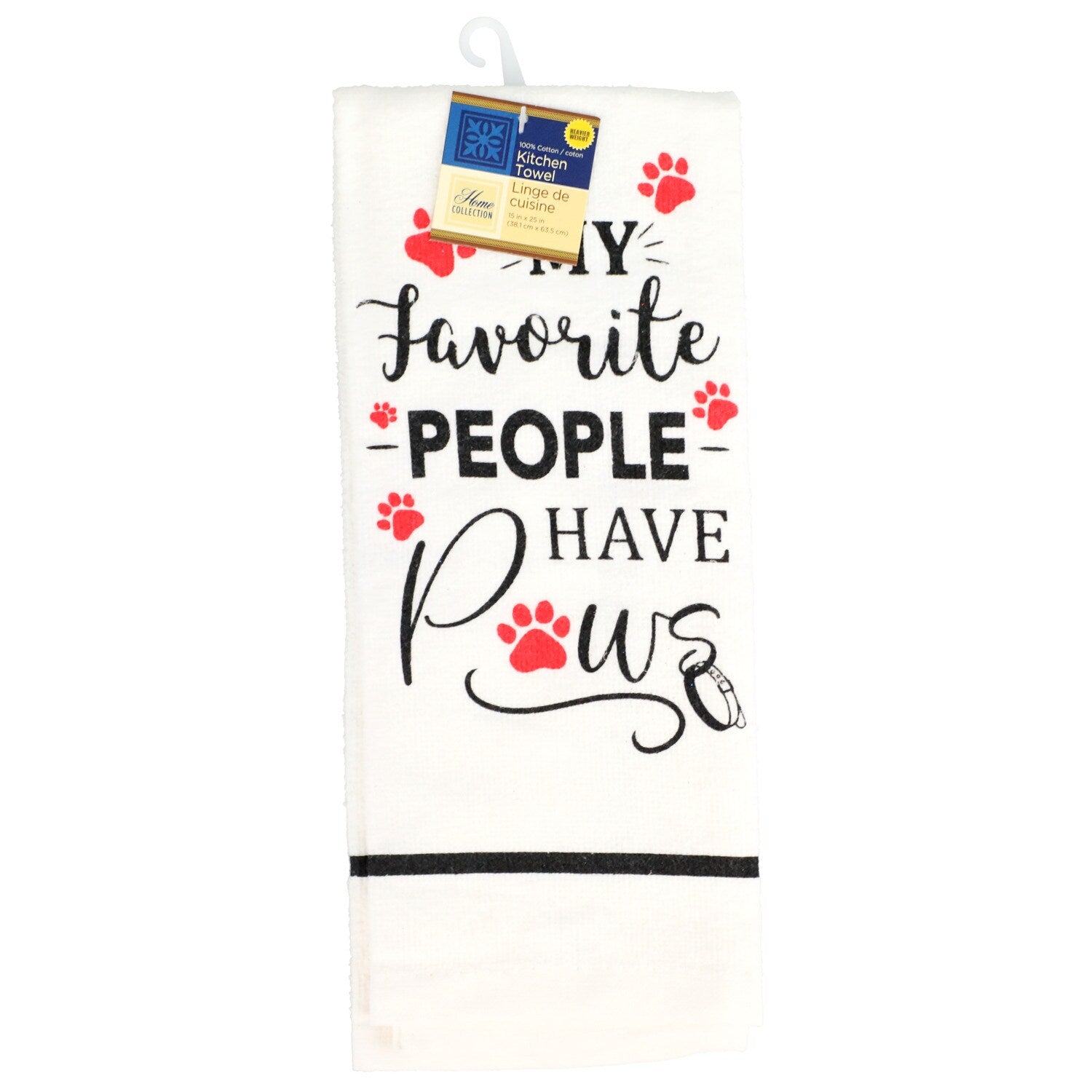 Home Collection(TM) Kitchen Towels with Pet Sentiments, 25x15 in. (Pack of 24)