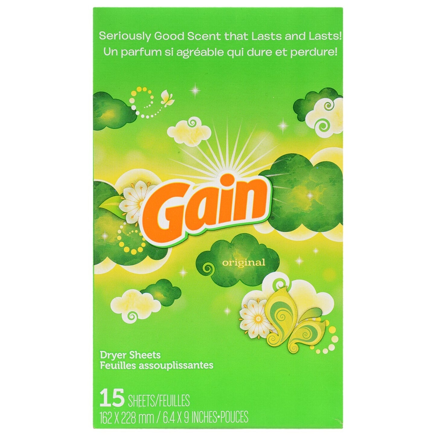 Gain Fabric Softener Dryer Sheets, 15-ct. Boxes (Pack of 15)